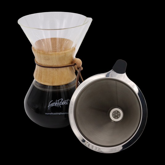 Fresh Roast 800ml Glass Pour Over with Stainless Steel Filter