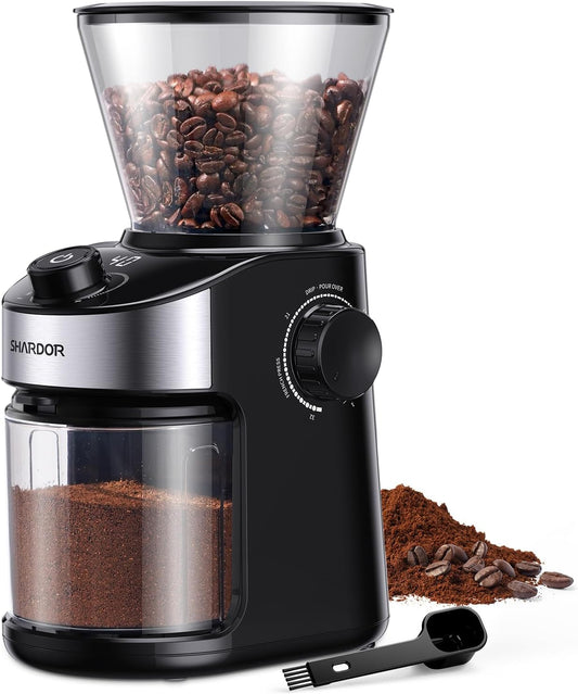 SHARDOR Burr Coffee Grinder – 32 Grind Settings (2026 Updated Design)