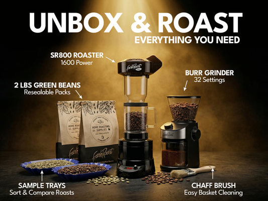 Fresh Roast SR800 Starter Bundle with Burr Grinder