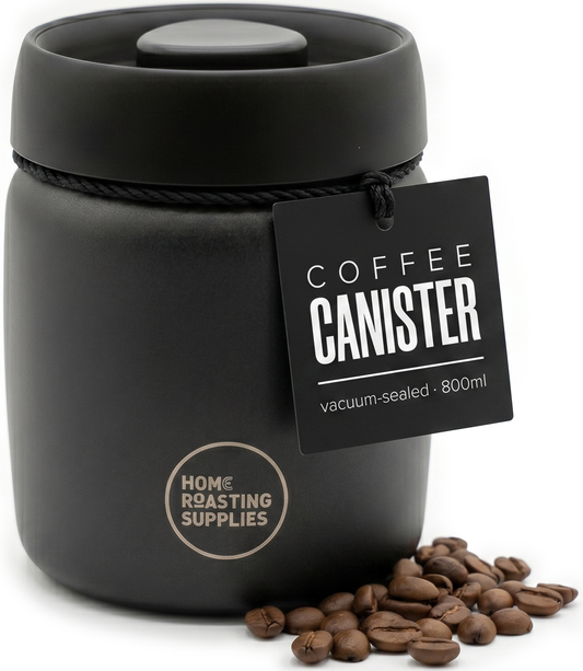 Fresh Roast Vacuum Coffee Canister – Airtight Storage Jar for Coffee Beans (Built-In Degassing Valve)