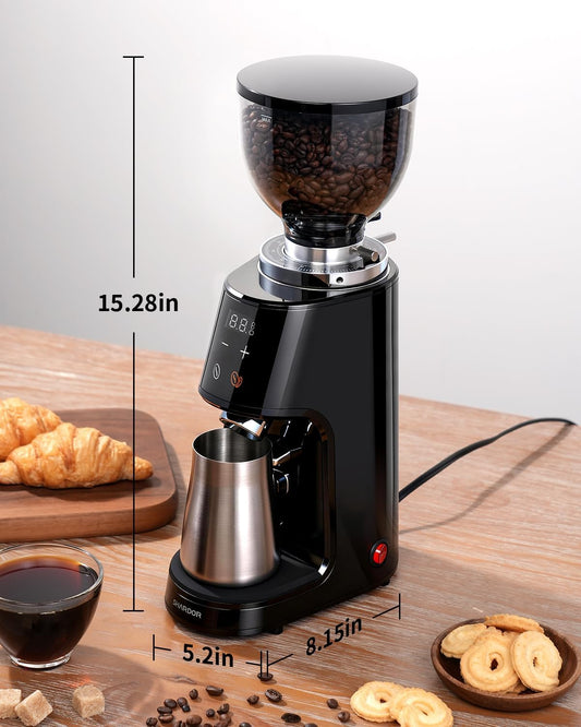 SHARDOR Professional 64mm Burr Coffee Grinder – 100 Grind Settings