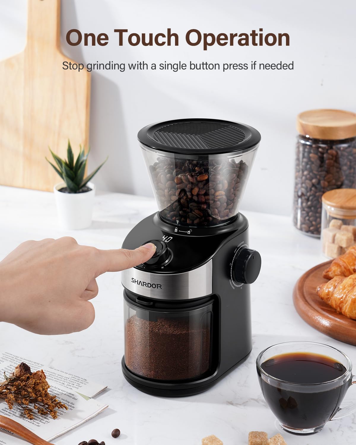 SHARDOR Burr Grinder – 32 Settings, 2026 Updated Design | Home